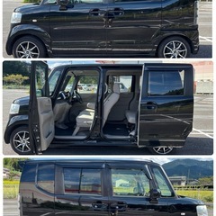 🉐お買得車🉐全コミ‼️ 名変無料‼️H24 N-BOX‼️人気の黒！大人気‼️🙆‍♀️ディーラー下取車👌修復歴無し🤩車検満タン令和9年9月❗️リア両スライドドア⭕️左リアパワースライドドア🚪プッシュスマートキー🔑 リアスポイラー⭕️即渡し🙆‍♂️そのまま乗って帰れます🉐の画像