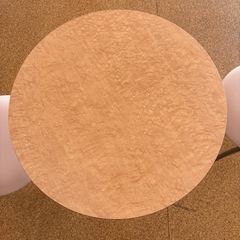 美品　丸テーブルと椅子2脚のセットの画像