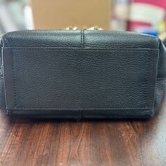 【　MICHAEL KORS　】　MD FAN トートバッグ　牛革　リアルレザー　ブラック の画像