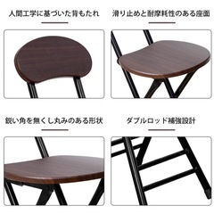 【折りたたみ椅子】PROBAST  2脚1セット 組み立て不要 ブラウンの画像