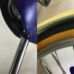 h-153△ q 岐阜発/ CINNAMOROLL/ 子供用自転車/ 20インチ/ 変速なし/ サドル裏破れあり/ 走行確認/ 現状品/ 管02s/ R7.7/11 △の画像