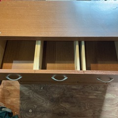 レンジ台✨キッチン家具収納棚木製木目調幅約80.3cm奥行き約29.3cm高さ約65.2cm茶色の画像