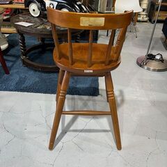 F29★KASHIWA 柏木工★ベビーチェア 木製フレーム W43cm 乳幼児 ハイチェア 子供イス ダイニング リビングの画像