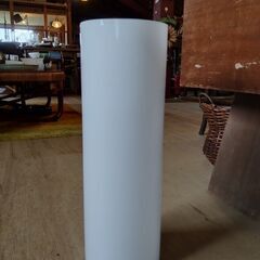 大サイズ クラタクラフトグラス 花瓶 フラワーベース ガラス製 ホワイト　/MJ-1270 2Fの画像