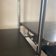 【300円】パソコンデスク　引き出し2段　キーボード置き場　補修テープ付きの画像