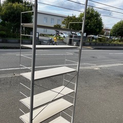 【美品】ニトリ　オープンシェルフ　突っ張り壁面収納ワードローブNポルダホワイトウォッシュの画像