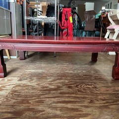 座卓🫧テーブル昭和レトロ✨座敷机ローテブル和家具長方形和風カリモク家具木製家具赤茶 ダークブラウンの画像