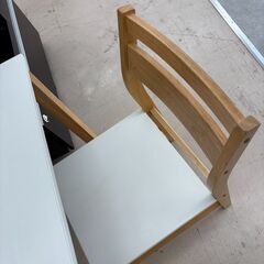 リユースのサカイ栃木店★ジモティ割あり★  ダイニングセット ホワイト W70×D70×H70 クリーニング済み TC10854の画像