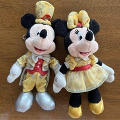 ミッキー&ミニーぬいぐるみキーチェーン3種類の画像
