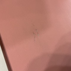 オシャレ🌷カラーボックス収納家具3段ボックスラック収納ボックス木製収納ラック扉付き🚪剥がれあり💦ピンク白の画像