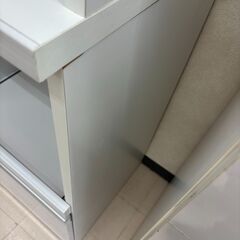 リユースのサカイ栃木店★ジモティ割あり★  食器棚 ホワイト×ブラック W104.5×D44×H187.5 クリーニング済み TC10855の画像