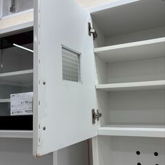 リユースのサカイ栃木店★ジモティ割あり★  食器棚 ホワイト W105×D39×H190.3 クリーニング済み TC10856の画像