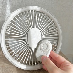 引っ掛けられる扇風機の画像