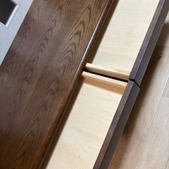 カリモク　テーブル　引き出し付きの画像