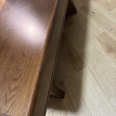 カリモク　テーブル　引き出し付きの画像