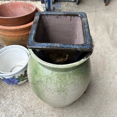 ブロック　植木鉢　瓦の画像