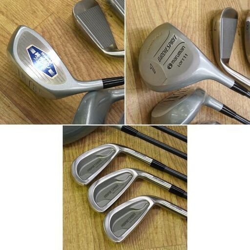 使用感少なめ maruman BIRDIESPIRIT 11本セット 純正カーボン FLEX-R キャディバッグ付き メンズ 右利き 札幌市 清田区 平岡