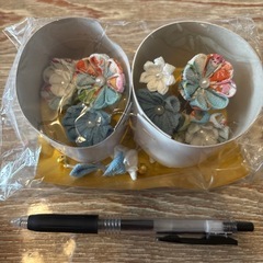 七五三  女の子　髪飾り　ツマミ細工の画像