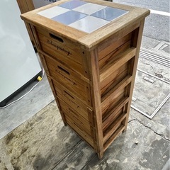 Le beau printemps 木製チェスト 5段　カントリーの画像