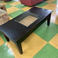 R68  アジアン家具　ブラックテーブルの画像