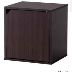 カラーボックス キューブボックス 扉付き 2個の画像
