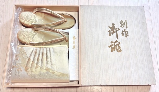 沙織ブランド 木箱付き！！草履、バッグ、センス