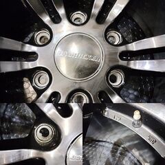 BADRUCKER バッドラッカー 社外ホイール 18インチ 4本 8J6HPCD139.7+38 200系ハイエース等　(VHI202)の画像