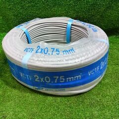 住電 2×0.75mm VCTFケーブル 黒白【市川行徳店】【店頭取引限定】【未使用】管理番号：ITSR20PTY6NWの画像