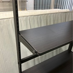 アイリスオーヤマ スタイルウォールラック SWR-850 ブラック 棚　シェリフの画像