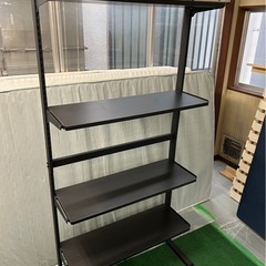 アイリスオーヤマ スタイルウォールラック SWR-850 ブラック 棚　シェリフの画像