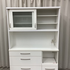 KI-38【新入荷　リサイクル品】ニトリ　コパン120 オープンキッチンボード　白の画像