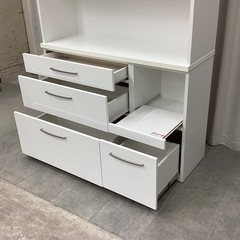 KI-38【新入荷　リサイクル品】ニトリ　コパン120 オープンキッチンボード　白の画像