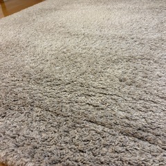【受付終了】厚手シャギーラグ グレー系 233×163（現状渡し・車必須）の画像