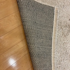 【受付終了】厚手シャギーラグ グレー系 233×163（現状渡し・車必須）の画像