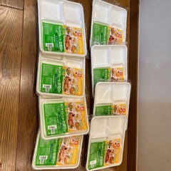 紙皿　仕切り付き　使い捨て　３枚入　8袋　24枚の画像