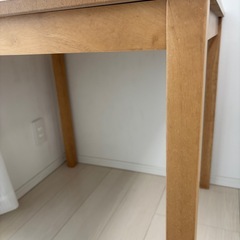 ダイニングテーブル　木製　オーク　2人掛けの画像