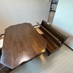 アンティーク　ダイニングテーブルセット　収納家具　家具　家電　ビンテージ　の画像