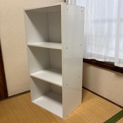 カラーボックス3段　白の画像