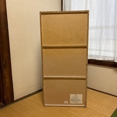 カラーボックス3段　白の画像
