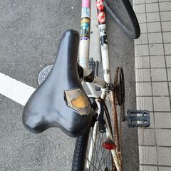  自転車 26インチ 白 シュプリーム ステッカーの画像