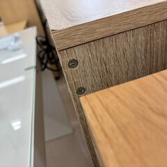 リユースのサカイ栃木店★ジモティ割あり★  レンジ台 ベージュ W90×D41×H90.5 クリーニング済み TC10860の画像