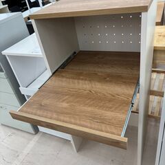 リユースのサカイ栃木店★ジモティ割あり★  レンジ台 ベージュ W60.5×D46.5×H128.3 クリーニング済み TC10861の画像