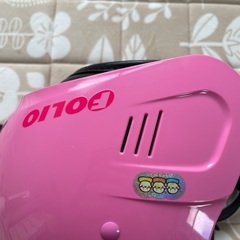 恵庭市　子供用スキー簡易ヘルメット　ピンク色の画像