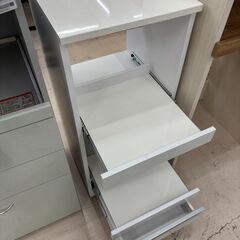 *お値段見直しました*リユースのサカイ栃木店★ジモティ割あり★  レンジ台 ホワイト W44.5×D44.5×H101 クリーニング済み TC10862の画像