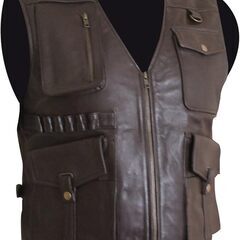 牛革4ポケットベスト Cow Leather 4 Front Pocket Vestの画像
