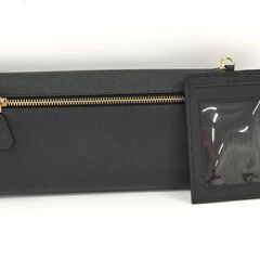 A-237【リユースのサカイ野々市店】PRADA 二つ折り長財布 パスケース付き サフィアーノレザー ブラック 1MH132の画像