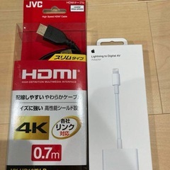 プロジェクター 、HDMIアダプタ、ケーブル付きの画像