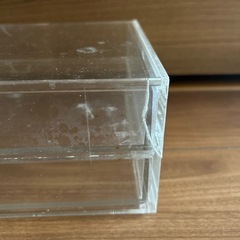 無印良品　MUJI 重ねるアクリルケース　2個セット　ベロアケースつきの画像