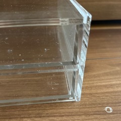 無印良品　MUJI 重ねるアクリルケース　2個セット　ベロアケースつきの画像