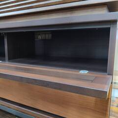 【愛品倶楽部柏店】Meuble モーブル フラップ式ガラス扉TVボード 120AVボードLの画像